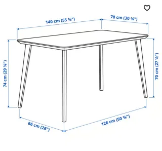 Mesa comedor madera redonda Ikea Lisabo