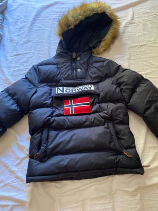 Abrigo Geographical Norway Azul Nuevo talla 12 año