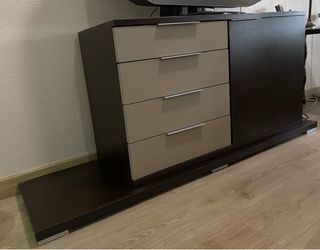 Mueble TV madera con base incluida