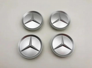 CENTRO DE RUEDA MERCEDES PLATA 64MM