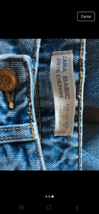 Pantalón vaquero Zara ancho desgastado