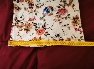 Crop top flores blanco talla única