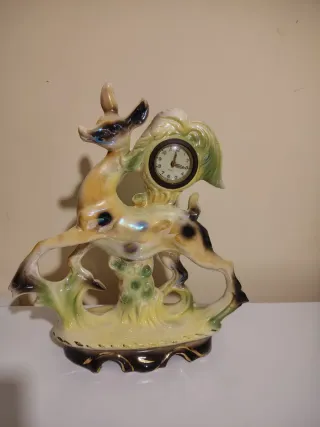 Orologio ceramica cerbiatto vintage