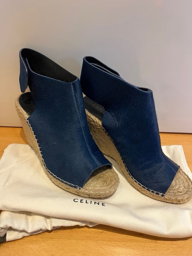 Cuña esparto Celine Paris azul