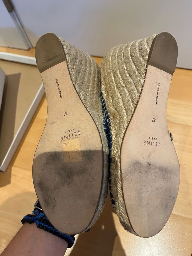 Cuña esparto Celine Paris azul