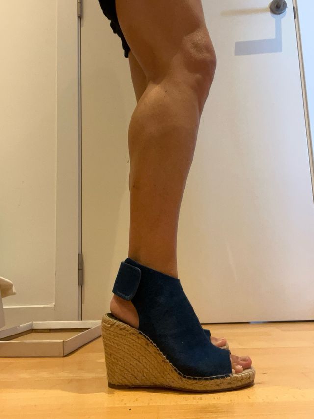 Cuña esparto Celine Paris azul