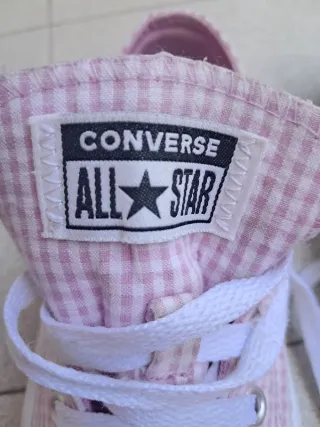 Converse Niña Vichy Blanco/Rosa