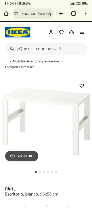 Escritorio Infantil Pahl Blanco IKEA