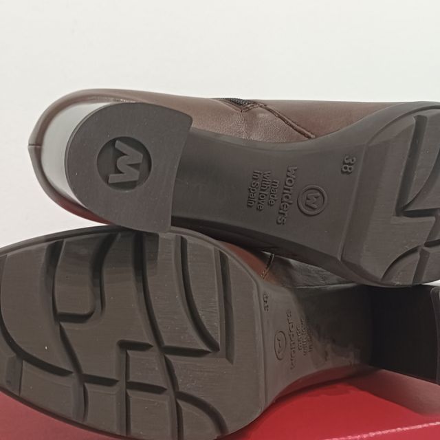 Botines Wonders Piel Marrón Talla 38