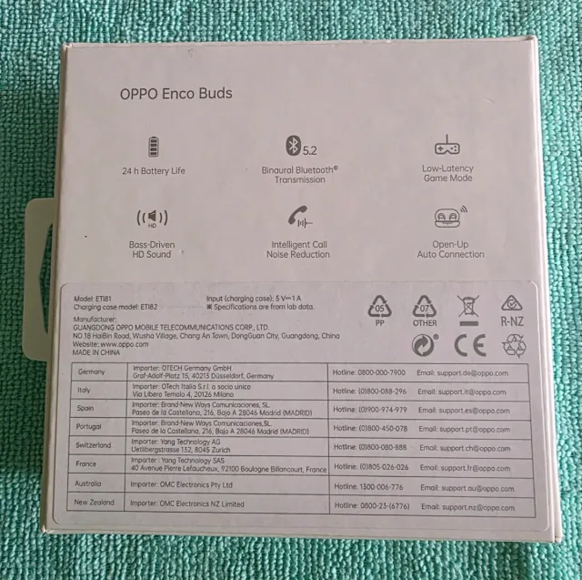 Auriculares Inalámbricos Oppo Enco Buds Blancos