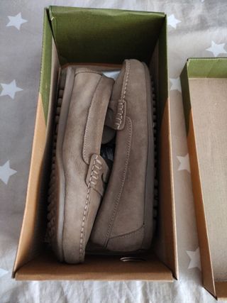 Mocasines piel  Nobuck Niña/o Talla 36 Camel 