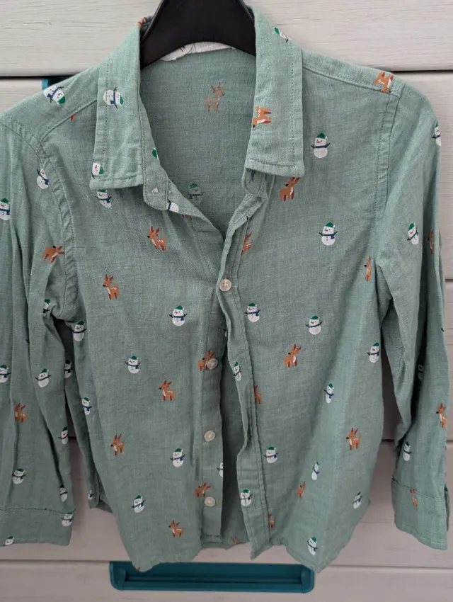 Camisa infantil navideña