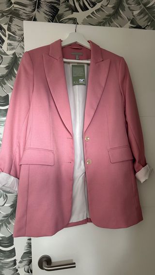 Blazer H&M Rosa Talla XS Nuevo con Etiquetas