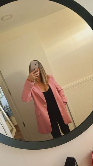 Blazer H&M Rosa Talla XS Nuevo con Etiquetas