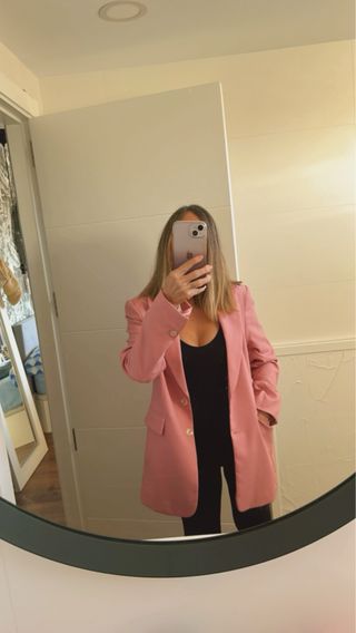 Blazer H&M Rosa Talla XS Nuevo con Etiquetas