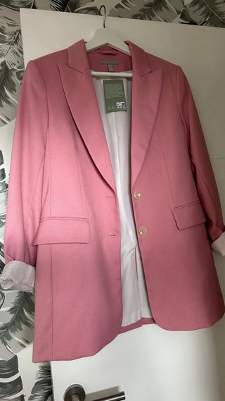 Blazer H&M Rosa Talla XS Nuevo con Etiquetas