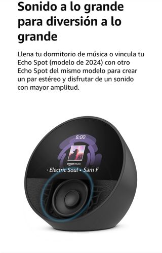 Echo Spot(modelo 2024) con Alexa— Nuevo, sin abrir