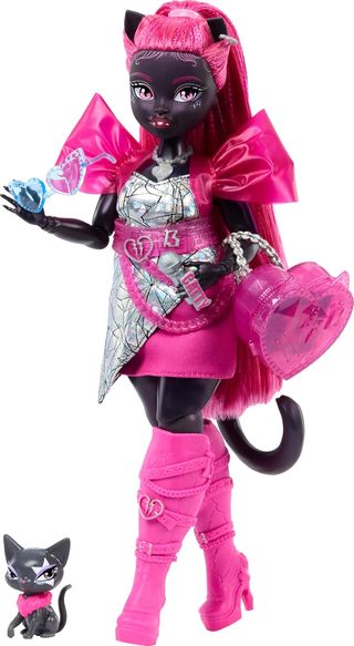 ✨ - Monster High Catty Noir Muñeca con Gato Mascot