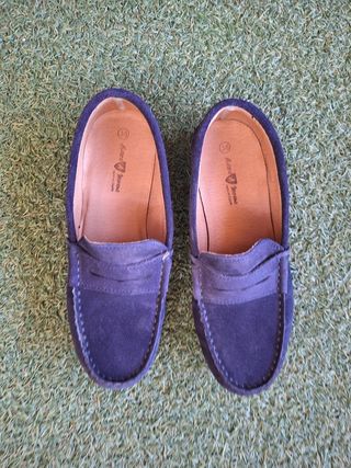 Mocasines Álvaro Moreno niño azul talla 38