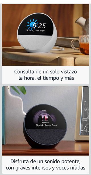 Echo Spot(modelo 2024) con Alexa— Nuevo, sin abrir