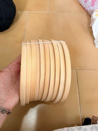 Set di cerchi in legno per ricamo