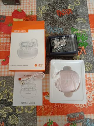 Auriculares Bluetooth King Lucky i121 rosado/dorad