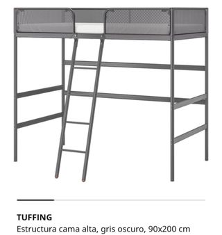 Estructura Cama Alta Ikea TUFFING Gris