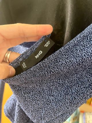 Body lúrex Mango espalda abierta azul