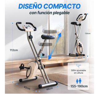 Bicicleta Estática Plegable Compacta