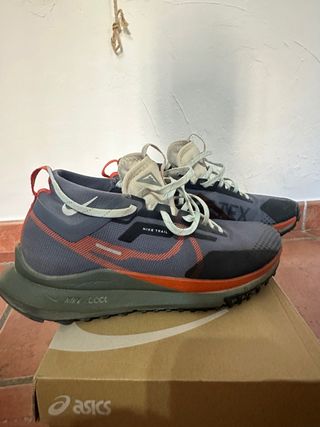 Nike Trail Zapatillas Hombre/Mujer Gris Naranja