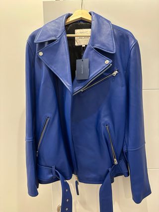 Chaqueta de cuero GANT azul Talla M