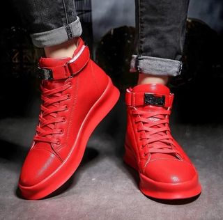 Zapatillas altas rojas unisex talla 44