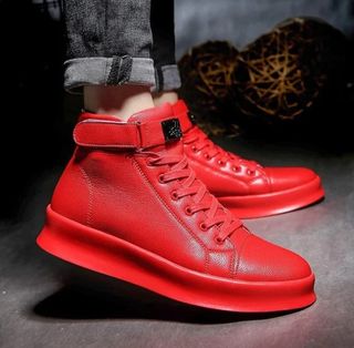 Zapatillas altas rojas unisex talla 44