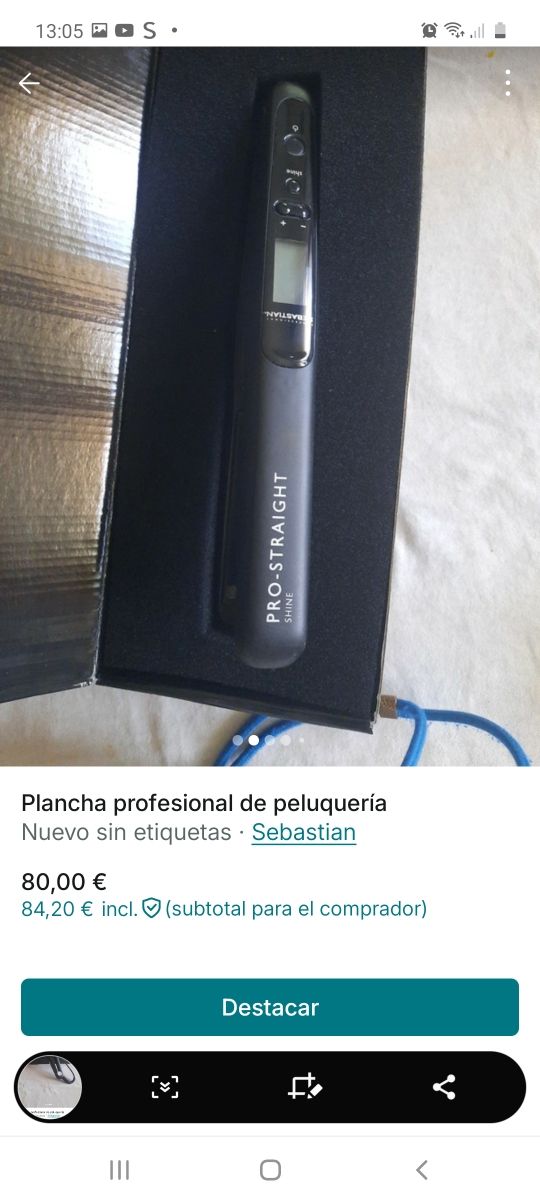 Alisador de cabelo Sebastian Pro Straight Shine