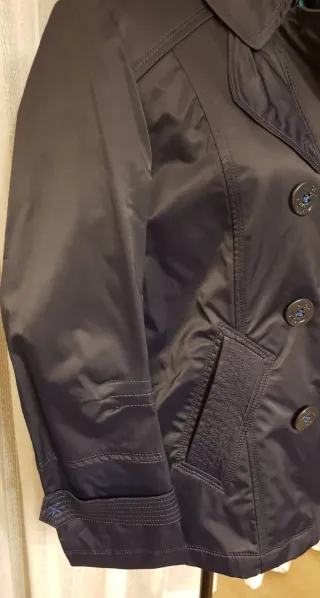 Gabardina corta azul marino Henry Arroway