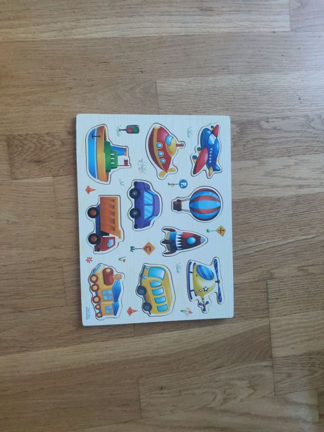 Puzles Infantiles de Madera, formas y animales