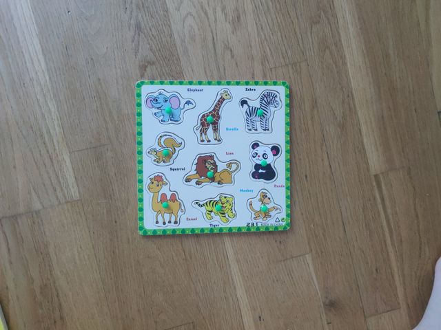 Puzles Infantiles de Madera, formas y animales