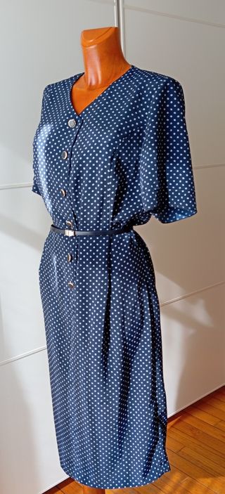 Vestido azul vintage. Nuevo