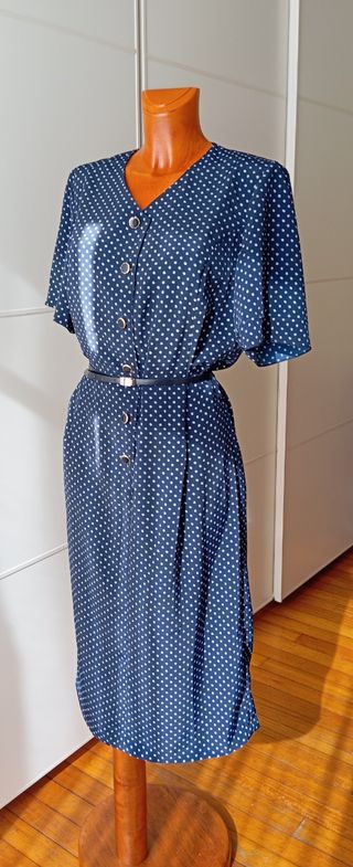 Vestido azul vintage. Nuevo