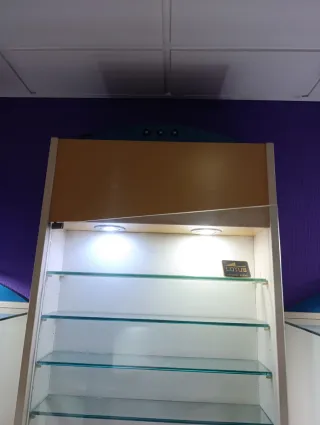 Vitrina expositora de cristal