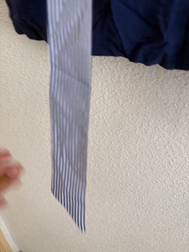 Falda Pinkie azul con cinturón rayas Talla M