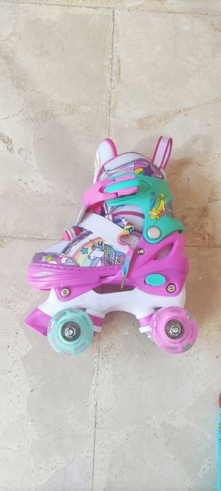 Patines de unicornio para niña
