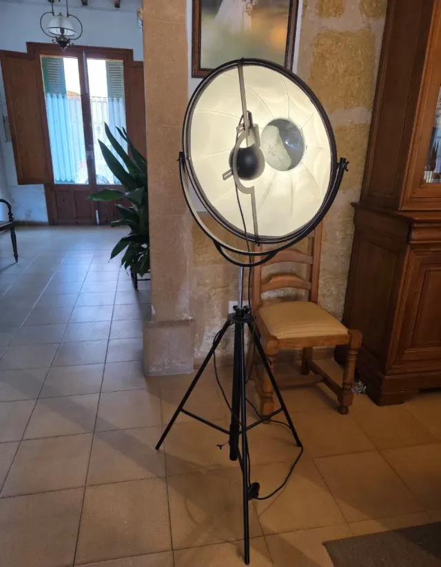 Lámpara de pie Diseño Negro/Blanco