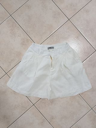 Pantaloncini vita alta TWD bianchi donna