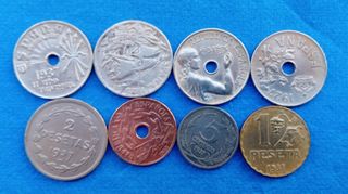 8 monedas REPUBLICA  ESPAÑOLA BUEN ESTADO