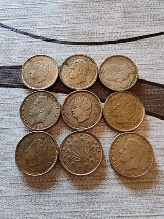 Lote de 9 monedas de 100 pesetas