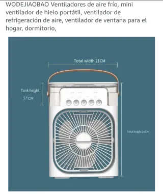 Mini ventilador portátil con agua negro