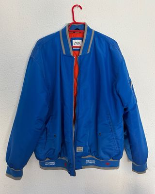 Chaqueta bomber azul SINCE 1975