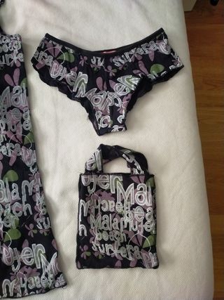 Conjunto Mala Mujer: Camiseta y Braguita