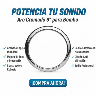 Aro Bombo Cromado 6 Protector
